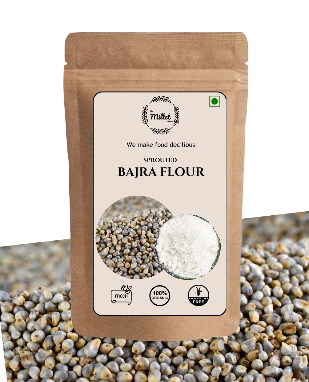 Sprouted Bajra Flour The Millet Store