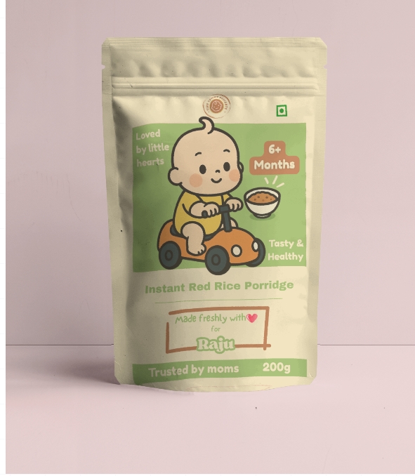 Instant Red Rice Porridge Mix - 6+ months - The Millet Store